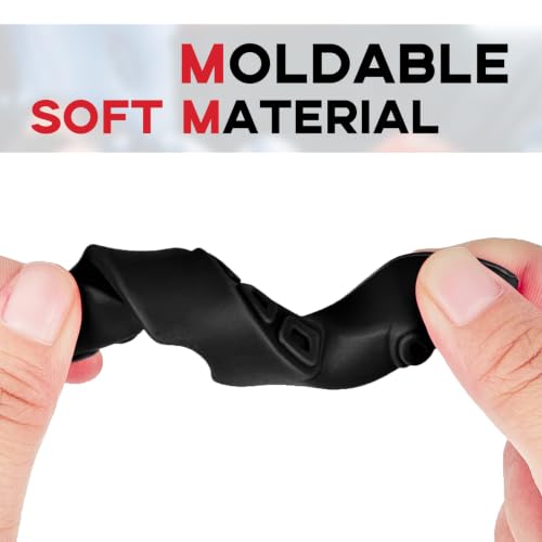BBTO 20 Pcs Football Mouthguards Bulk - Youth & Adult Mouth Guard No Boil Mouthpiece Adult Youth Soft Mouth Guard for Lacrosse Basketball Hockey Wrestling - color: Black, size: L