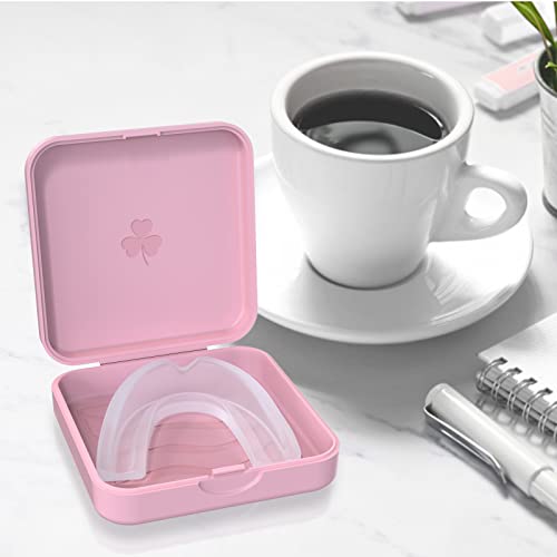 Aligner and Retainer Cases,2 Pcs Denture Case - Pink | Durable and slim Mouth Guard Case - color: Pink