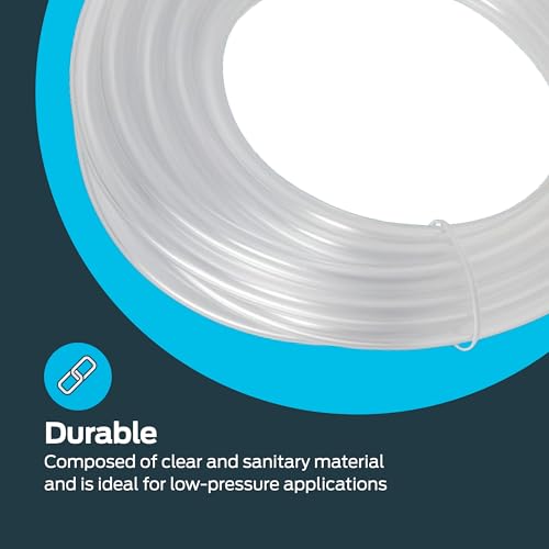 Eastman 5/8 Inch ID (3/4 Inch OD) PVC Clear Vinyl Tubing, 10 Foot Length, 98570 - size: 5/8 in. ID x 3/4 in. OD, style: 10 Ft.