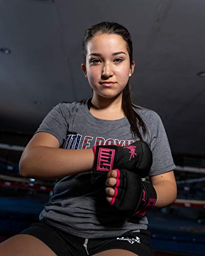 Title Boxing Attack Nitro Speed Wraps 2.0 - Boxing Wraps, Quick Wraps Boxing, Boxing Hand Wraps, Hand Wraps for Boxing Gloves, MMA Gloves, Wrist Wraps Boxing, Muay Thai Hand Wraps, Knuckle Protection - color: Black/Pink, size: Youth