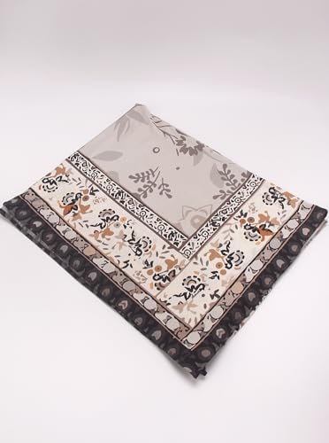 Printed Jersey Cotton Scarf for Women, Stretch Soft Hijab, Lightweight Breathable Head Wrap for All Seasons - color: Mctlp2538-a Pattern