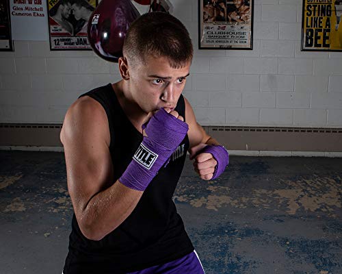 Title Boxing Elastic Mexican Hand Wrap, Purple, 180"