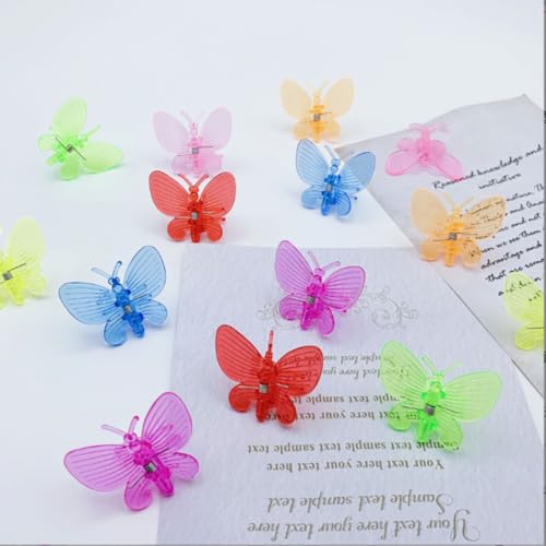62pcs Orchid Clips Colorful Butterfly Plant Clips Ladybug Orchid Support Clips Dragonfly Vine Clips Garden Plant Vine Flower Clips