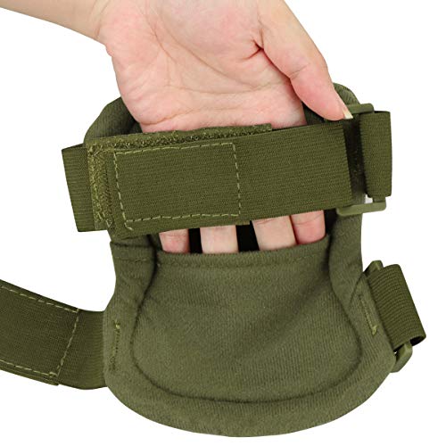 Combat Knee & Elbow Protective Pads Set for Outdoor CS Paintball Game Cycling Safety Skateboarding Gear Skates Knee Protection Guard Pads - color: FG