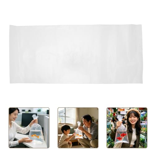 50pcs Clear Plastic Packaging Bags for Ornamental Fish Transparent Poly Bags for Secure Shipping and Storage and Leak-resistant for Aquarium and Pet Supplies