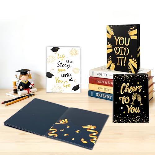 4 Sets Graduation Gift Card Book, Congrats Grad Money Holder Cards with Envelopes, Graduation Gift Card Booklet Organizer for Class of 2026, Students, Friends - color: Graduate.Book