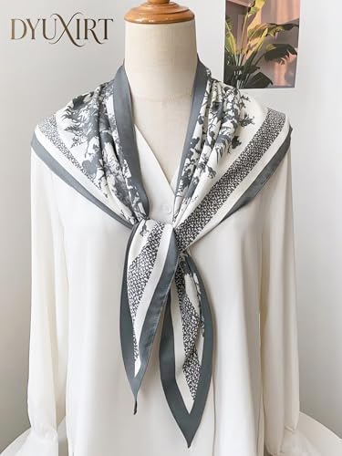 Triangle Shawls Scarf Head Hair Neck For Women Scarves Fashion Silk Feeling Lady Lightweight 51 * 23.6inch - color: K30-blue and White Porcelain Pattern(51*23.6inch)