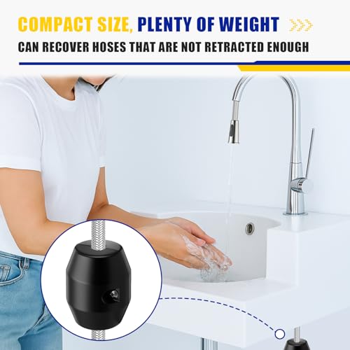 LemonRoad 2 Pack 18.34oz/ 1.15lb Universal Pull Down Faucet Hose Weight Ball Kitchen Sink Pull out Sprayer Hose Gravity Ball Replacement Part