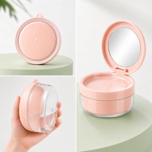 Retainer Soaking Case with Drain Basket, Leak-Proof Denture Bath Box with Magnetic Lid, Portable Cleaning Container for Aligners, Mouth Guard & Night Guard (Pink) - color: Pink