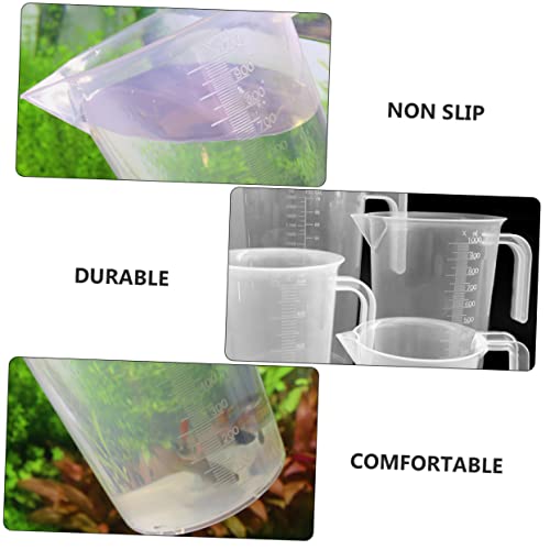 Garneck 2pcs Fish Tank Measuring Cup Thickened Aquarium Water Changing Tool Scale for Feeding and Cleaning Aquariums