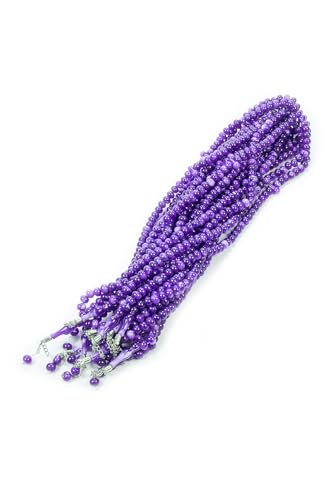ihvan online, Tasbih Prayer Beads 99, Pack of 10, Muslim Prayer Bead, Islamic Rosary Bead, Dhikr, Tasbeeh Bulk, Misbaha, Masbaha, Tespih, Islamic Gift for Ramadan & Mawlid & Hajj Umrah - color: Purple