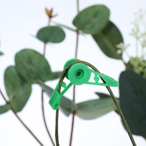 Jiozermi Low Stress Training Clips, 60 Pcs, Green + White + Black | 360 Degree Adjustable, Plant Stem Trainer, Garden Plant Branch Bender, Bud Trainer Clips, For Vine Plant Gardening