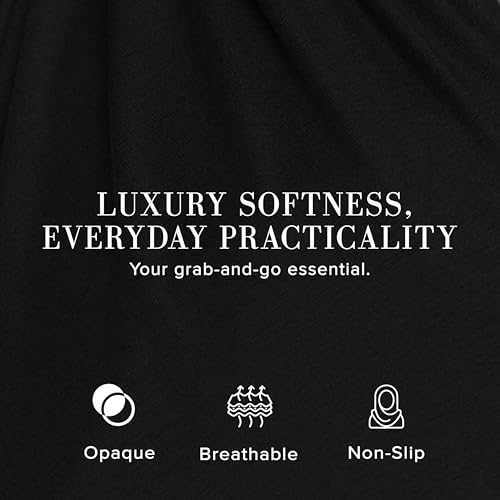 Slip-on Instant Premium Jersey Hijab with Undercap - Buttery Soft, Lightweight Hijab with Innovative Tie-Back Design - color: Black
