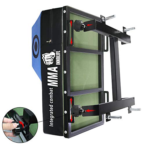 INNOLIFE Wall Mount Uppercut Heavy Bag- Black&Blue | Boxing MMA Training Punching Target (27.5x15.8x11.8 inches)