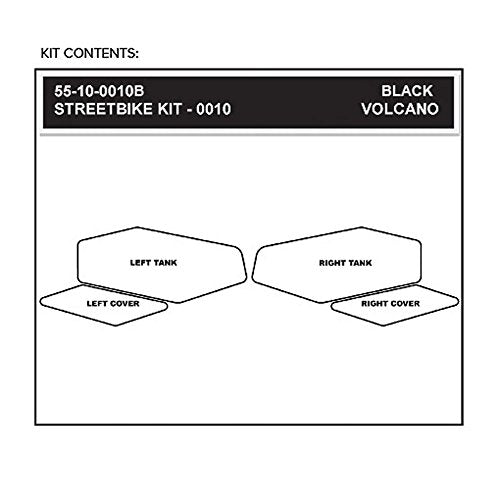 Stompgrip Tank Traction Pads Black - Fits: Yamaha YZF-R6 2008-2016