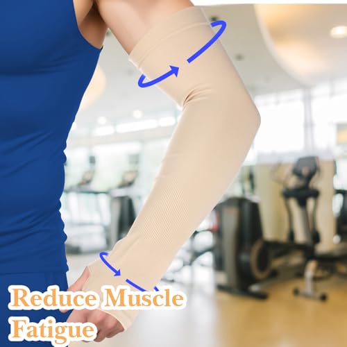 2 Pairs Protective Arm Sleeve for Thin Skin Elderly Skin Tear and Bruise, Protection Sleeves for Men and Women