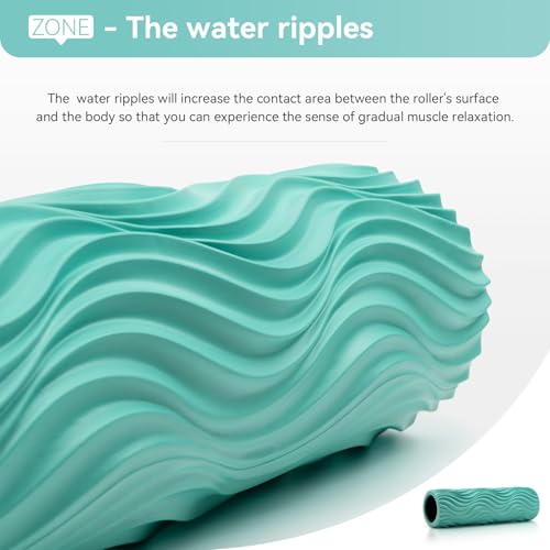 SUBCULTURE Pick Foam Roller - Medium Density Deep Tissue Massager for Muscle Massage and Myofascial Wave Textured Release, Back Roller for Pain Relief & Stretching - color: Turquoise