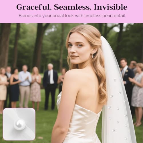 12-20 Pairs Pearl Veil Weights, Strong Magnetic Bridal Veil Weights, Double Sided Invisible Wedding Veil Weights, Gift Box - color: Gold
