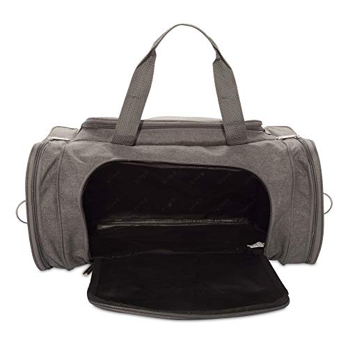 DALIX Signature Travel or Gym Duffle Bag in (Black, Gray, Navy Blue Red) - color: Gray