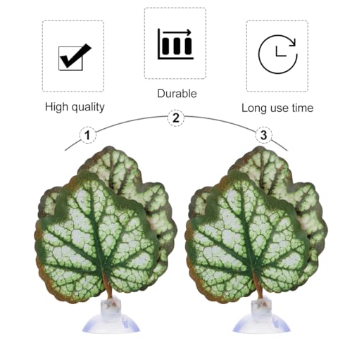 2Pcs Betta Fish Leaf Hammock Aquarium Plastic Betta Bed Resting Spawning Pad for Beta Fish Tank Accessories