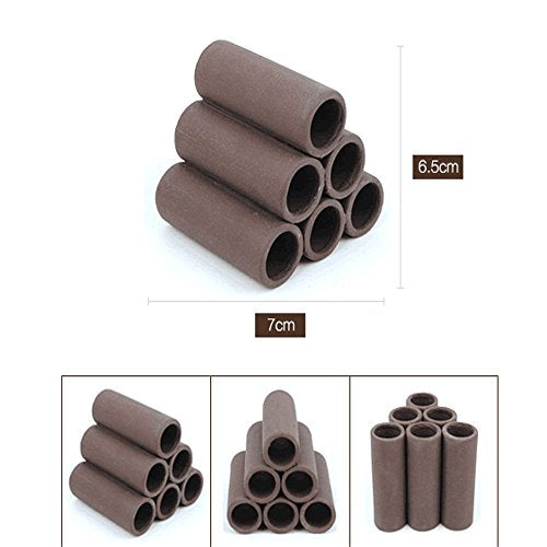 6-Tube Aquarium Ceramic Shelter House for Small Shrimp Small Fish
