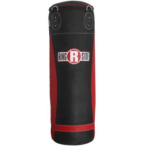 Ringside Large Leather Heavy Bag, Punching Bag for Boxing Training and Workout, Includes Heavy Bag Chain and Swivel - size: 130 lb