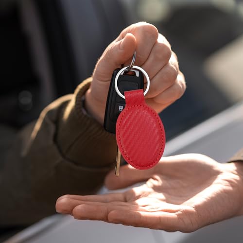 LaserGram Oval Keychain, Allah 2, Personalized Engraving Included (Carbon Fiber Red) - color: Carbon Fiber Red
