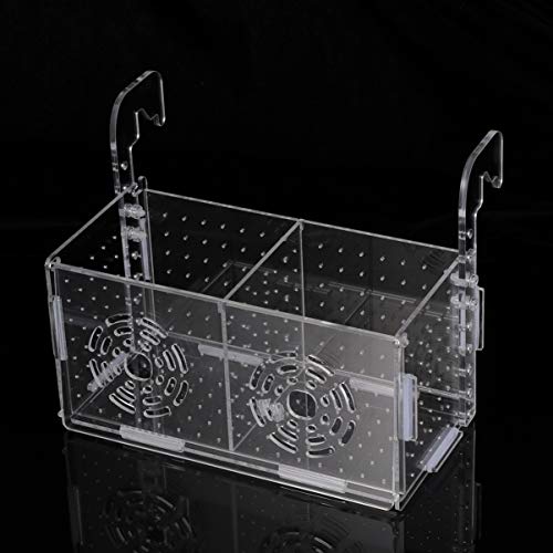 POPETPOP Fish Breeding Box - Box for Fish Tank Acrylic Acclimation Hatchery Incubator Aquarium for Small Shrimp - size: Size 6