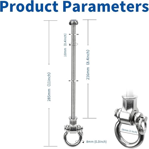 Stainless Steel 304 Swing Hangers with Bearings, Set of 2, Heavy Duty Screw Brackets for Hanging Chairs, Swings, Punching Bag, 1500LB Capacity - style: 2 Pack-Hexagonal