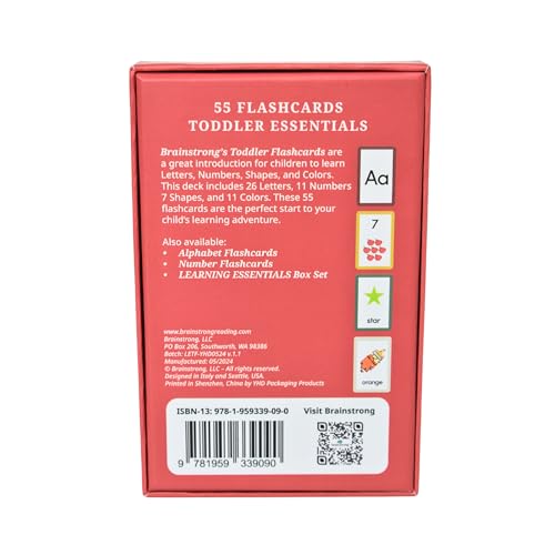 Toddler Essential Flashcards | Letters, Numbers, Shapes, & Colors | Ages 2-5 | Supports PreK & Kindergarten Curriculum | Premium 50 Flash Cards - style: Toddler