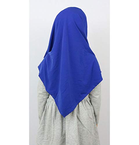 Modefa Islamic Girl Child Practical Amira Hijab Two Piece Muslim Scarf & Bonnet - Instant Easy Hijab - color: Royal Blue