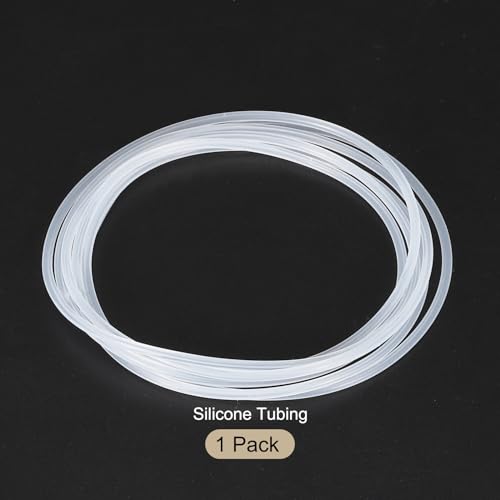 1m(3.3ft) 0.4mm(0.02") ID x 1.6mm(1/16") OD Silicone Tubing Clear Industrial Plastic Tubing Pure Silicone Hoses for Pump Siphoning Draining Irrigation Brewing - color: Clear, size: 0.02" x 1/16"