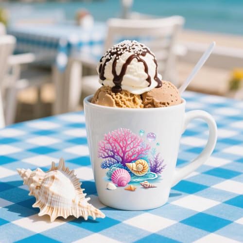 Peacoblue Seashell Starfish Conch Rub On Transfers Sticker for Craft | 18 Sheets UV DTF Transfers, Waterproof Rub On Decals for Wood, Glass, Furniture, Tumblers & Home Decor Crafts - style: Seashells Starfish and Conch