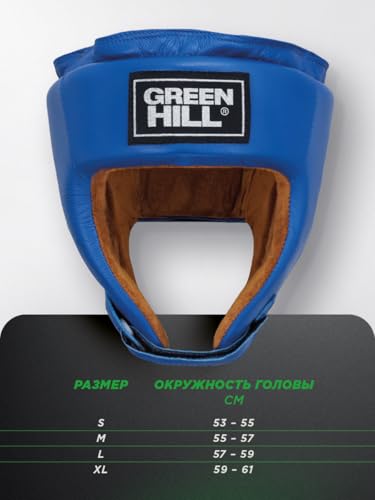 Boxing Headgear for Men & Women – MMA & Muay Thai Sparring Gear, Five Star AIBA-Approved Leather Head Guard - color: Blue