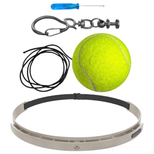 Boxing Reflex Ball, Wearable Fitness Gear, 6in Training Reaction Tool, Silicone Headband Material SPU Detail, Boxing Ball with Adjustable Strap, Living Room Bedroom Gym Men Women Teens Use - color: tennis