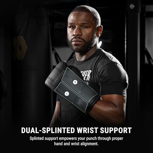 Hayabusa Mayweather Contender Boxing Gloves for Men and Women - color: Black, size: 10oz