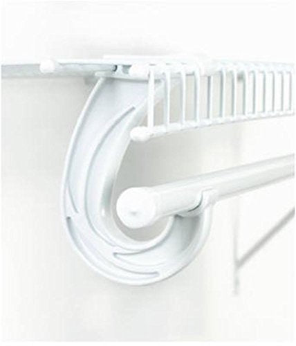 SuperSlide White Closet Rod Support Pack of 2