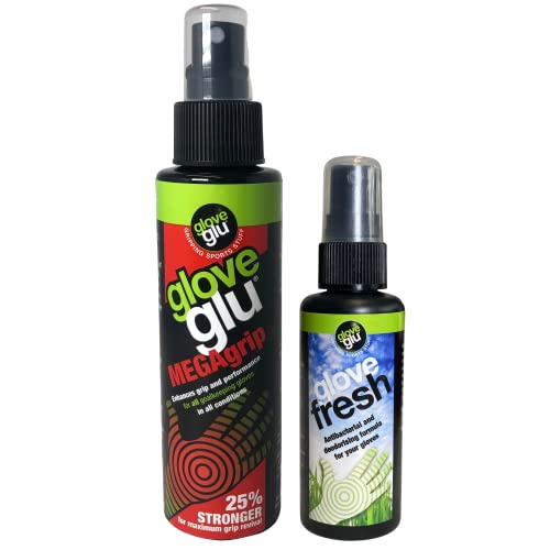 gloveglu Goalkeeper Glove Spray Bundle | 120ml Goalkeeper Glove MEGAgrip Spray + 50ml Goalkeeper Glove Wash & Prepare Spray | Ideal for Goalies, Soccer Training & Match Day Performance - style: Revive + Refresh