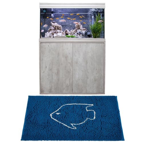 Drydiet Aquarium Mat, 20x36 Inch Large Fish Tank Cleaning Pad, Super Absorbent Chenille Sponge Pad, Protects Furniture from Water & Scratches, Decorative Floor Mat for Fish Hobbyists