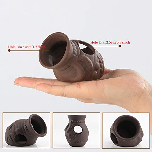 Norgail Ceramic Jar Aquarium Decorations Fish Tank Cave Breeding Cones Cave Fish Tank Ornaments for Amano Shrimp Cichlid Bonsai to Play, Hide and Rest
