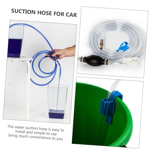 INOOMP Manual Siphon Pump Suction Hose for Car Fuel and Water Transfer, Handheld Vehicle Oil Tube with Guide Hose, Useful Water Siphon Kit for Aquarium and Automotive Use