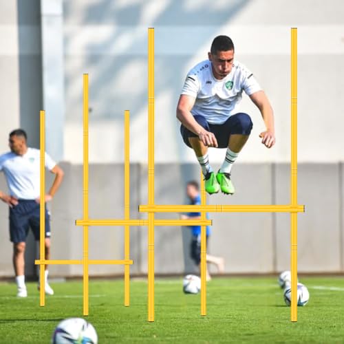 Agility Speed Training Equipment for Soccer, Football, Basketball | Includes Hurdles, 6 Poles, Ladder, 12 Cones & Jump Rope to Improve Footwork, Agility and Coordination for Youth and Adult