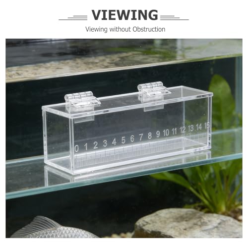 Fish Acclimation Box: Clear Acrylic Breeder Box - Aquarium Isolation Separator for Isolating Fish Fry/Betta Hatching/Guppy Breeding - size: 16.00X5.60X4.50CM