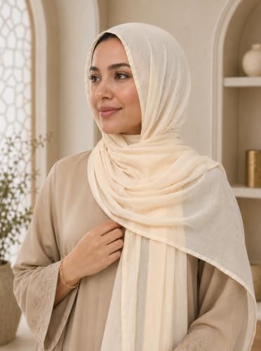 Extra Large Viscose Hijab for Women - color: Mcdrml2601-beige