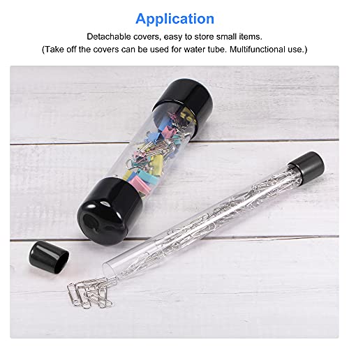 MECCANIXITY Clear Storage Tube 18x20mm Small Plastic Round Tubing with Caps Rigid Bottle Container 300mm/12 Inch for Item Stored - size: 18x20x300mm