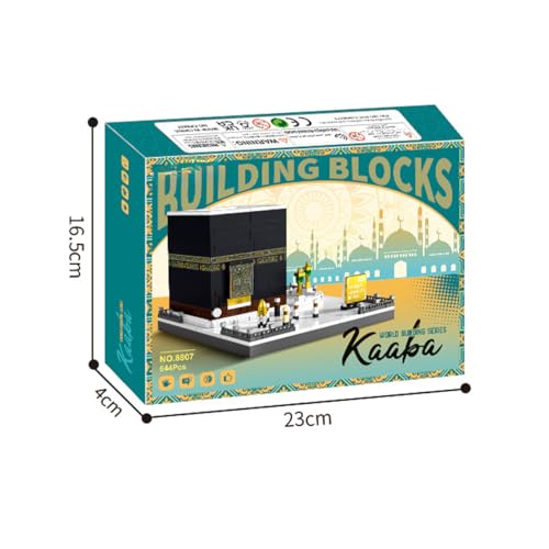 JOMIOD Kaaba in Mecca Building Blocks Set, 644pcs Authentic Islamic Architecture Model, Educational & Collectible DIY Bricks Toy for Adults & Kids, Ideal Ramadan/Eid Gift & Home Decor Display Piece