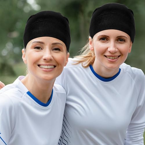 2 Pcs Hijab Undercaps No Slip Neck Cover for Women Under Hijab Cap Inner Undercap Head Wraps Scarf Solid Color Hijabs Sports Hijabs for Turban Tube Neck Cover Black