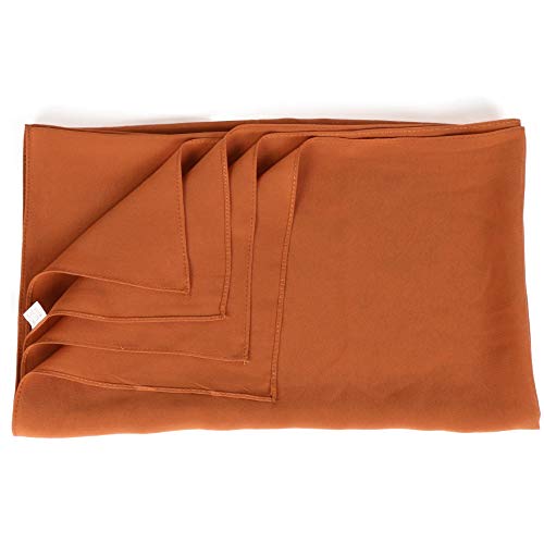 Yeieeo Chiffon Head Wraps for Women - Solid Color Fashion Bubble Chiffon Scarf Hijab - color: Copper