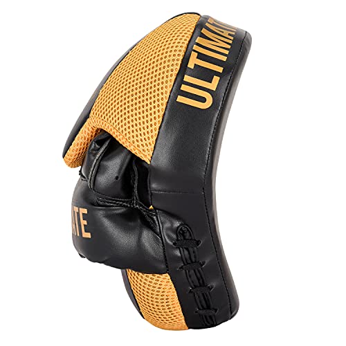 Macro Focused Curved Punching Mitts for Focused Hand Target Bag to Punch & Kickboxing, MMA Muay Thai Home Gym Training Pads for Men and Women - color: Orange