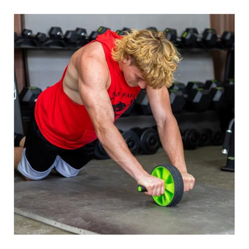 Ab Wheel Roller for Core Strength, Ergonomic Handles, Compact and Portable Exercise Wheel